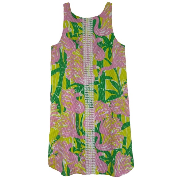 Lilly Pulitzer Sleeveless Dress Flamingo Pink Green Size XL 14-16 - Picture 9 of 17